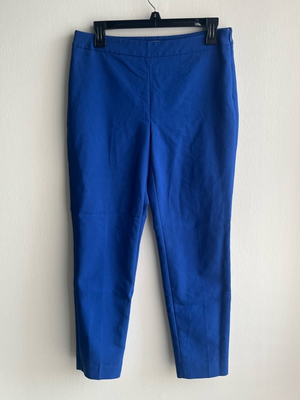 Chaus New York Electric Blue Pants Trousers Size 4 Cropped Ankle Zipper Close